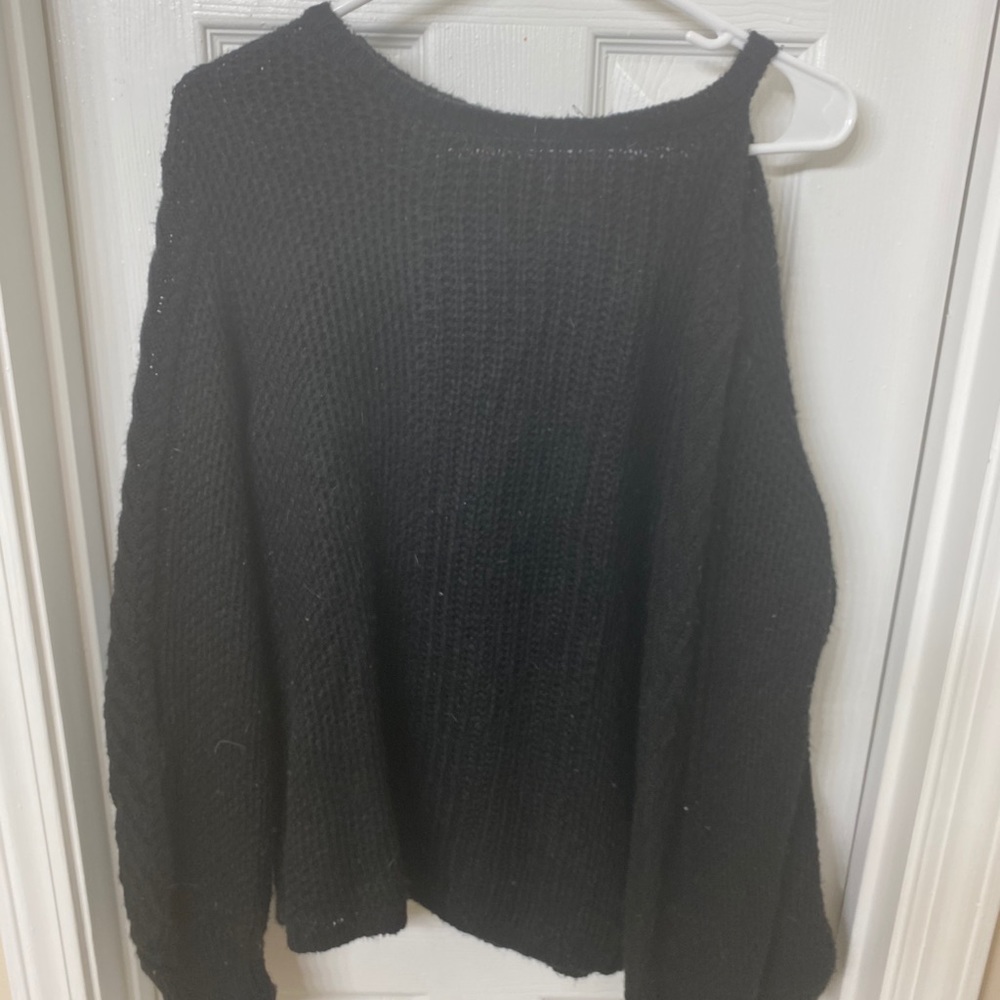 Cold shoulder sweater